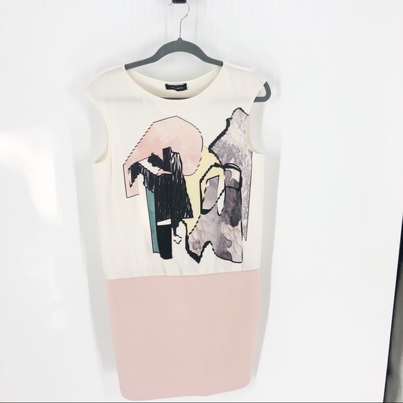 Copine Meda Abstract Dress Sz 38 - Picture 2 of 7